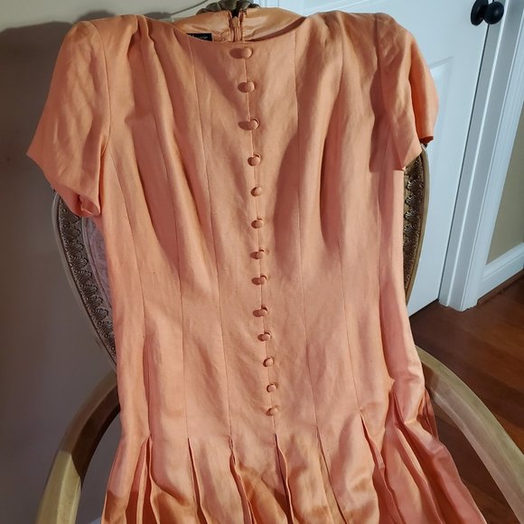 Cynthia Howie - Maggy Boutique Peach Pleated Dress - Picture 1 of 4
